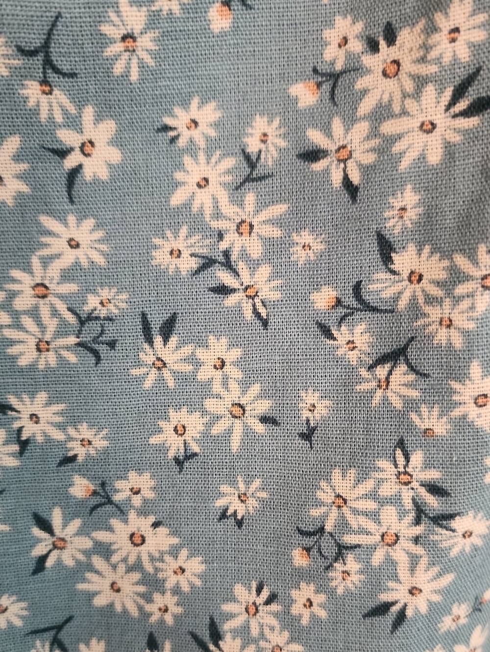 American Eagle Blue Floral Cotton Slip Dress with White Daisies - Picture 3 of 17